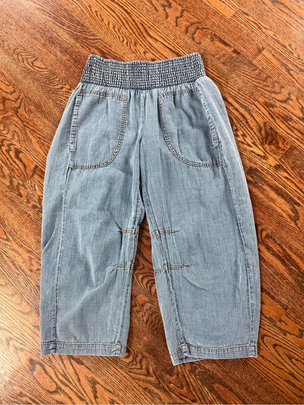 Anthropologie Reese 100% Cotton Barrel Leg Pull On Pants XS Petite - Picture 3 of 8